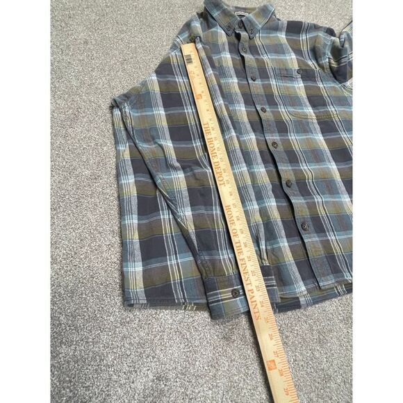 Duluth Trading Co Mens Button Down Heavy Flannel Plaid sz 2XL XXLARGE Shacket - Picture 6 of 12